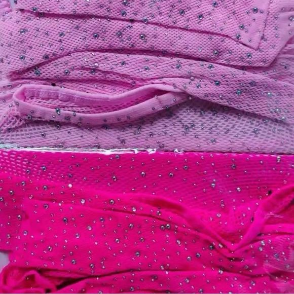 HOT PINK Rhinestoned Fishnet Bodysuit - EXOTIC DANCEWEAR - Picture 5 of 5